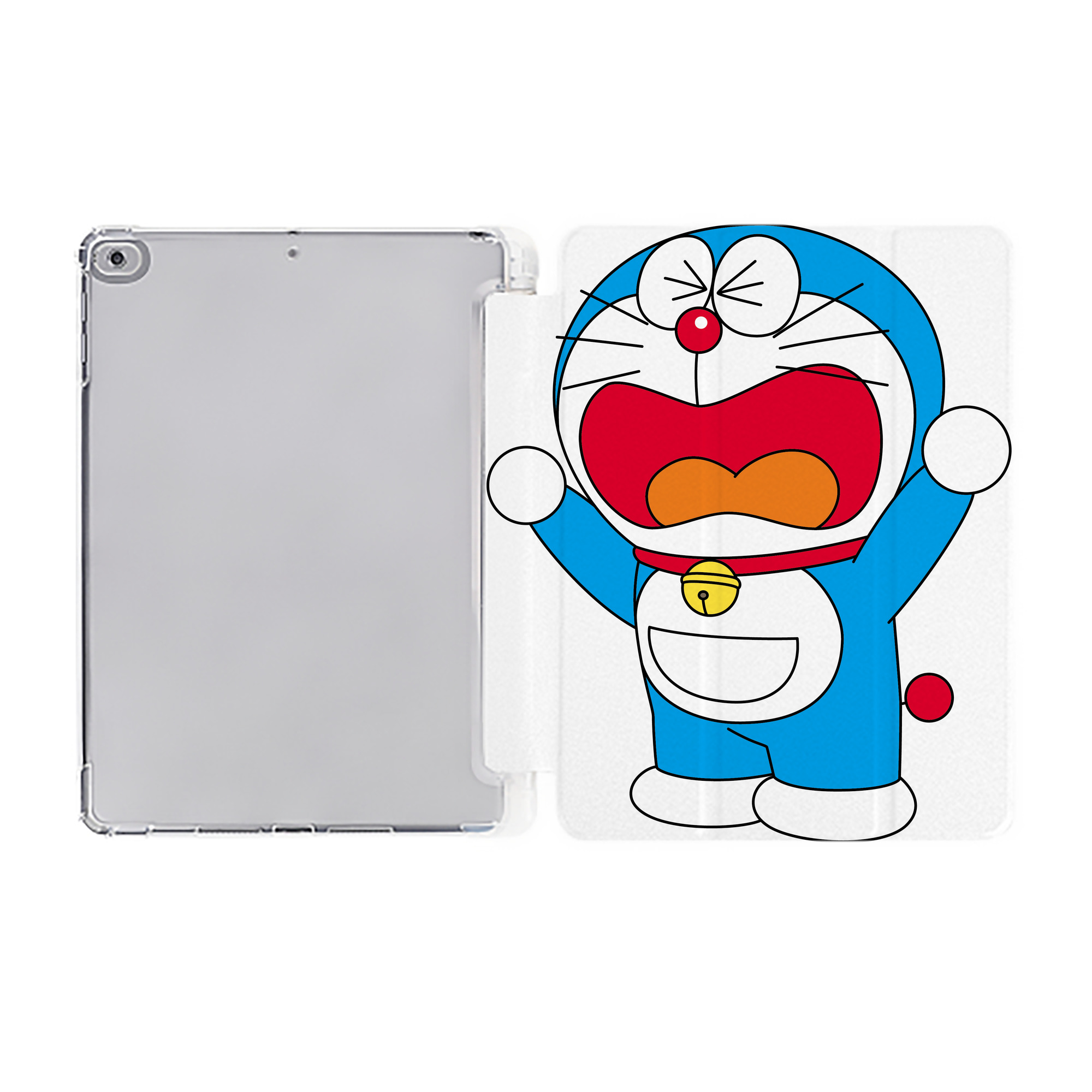 （画像用） ドラえもん Doraemon IPad ケース ペン収納付き 三つ折りスタンド PUレザー×シリコン 対応機種9.5/10.5/10.9インチ
